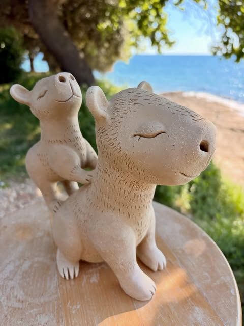 Capybaras am Meer