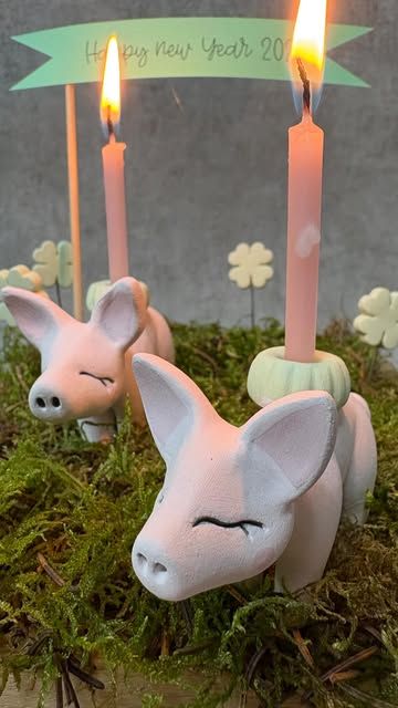 Glücksschweinchen im Moos